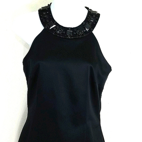 Laundry by Shelli Segal Dress Satin beaded Halter - Picture 2 of 10